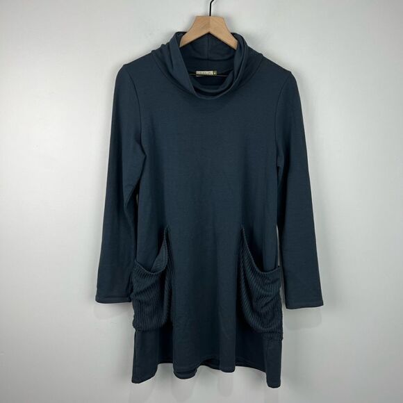 Chalet Blue Turtleneck Tunic Top/Dress M - Picture 1 of 5